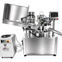 Máquina rotativa de enchimento e selagem de tubos